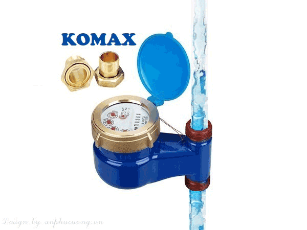 Đồng hồ nước Komax DN20 lắp đứng