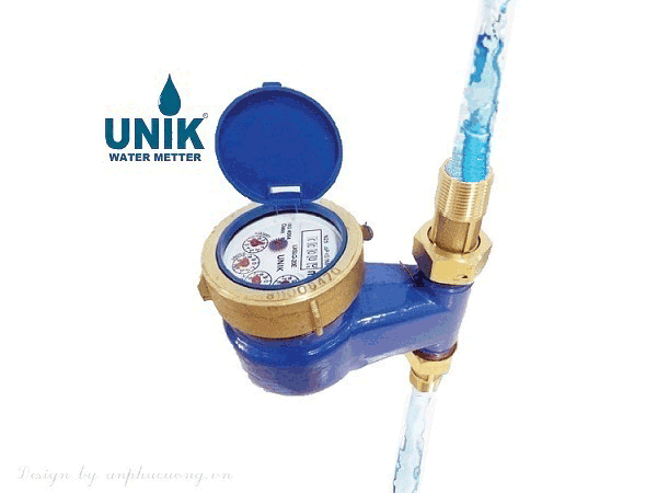 Đồng hồ nước Unik DN15 lắp đứng