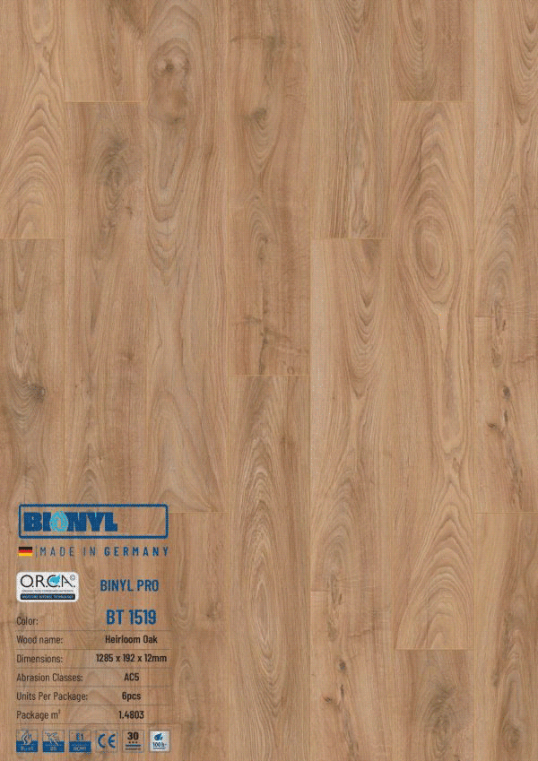 Sàn gỗ Binyl Pro BT1519 12mm